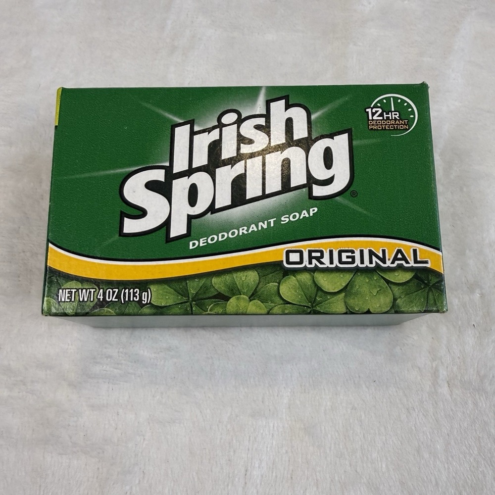 Irish Spring Original Deodorant Soap 4 oz Bath Size Vintage Sealed Bar USA